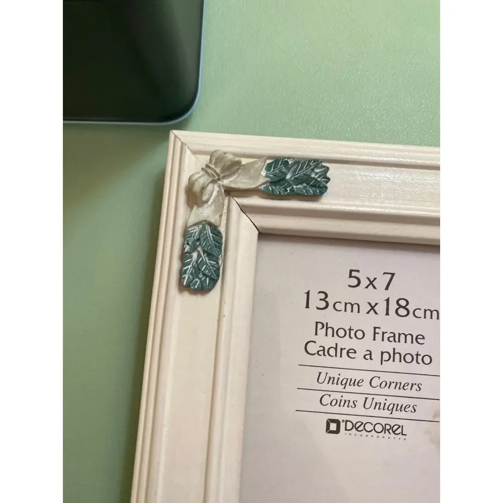 Vintage Wood Ceramic Frame 90s 5X7 Frame Cottagecore